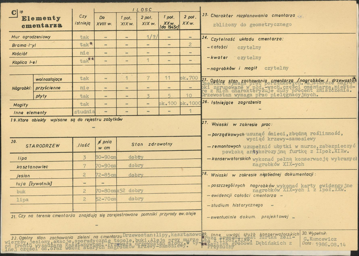 KC - Karta cmentarza, skan nr 2