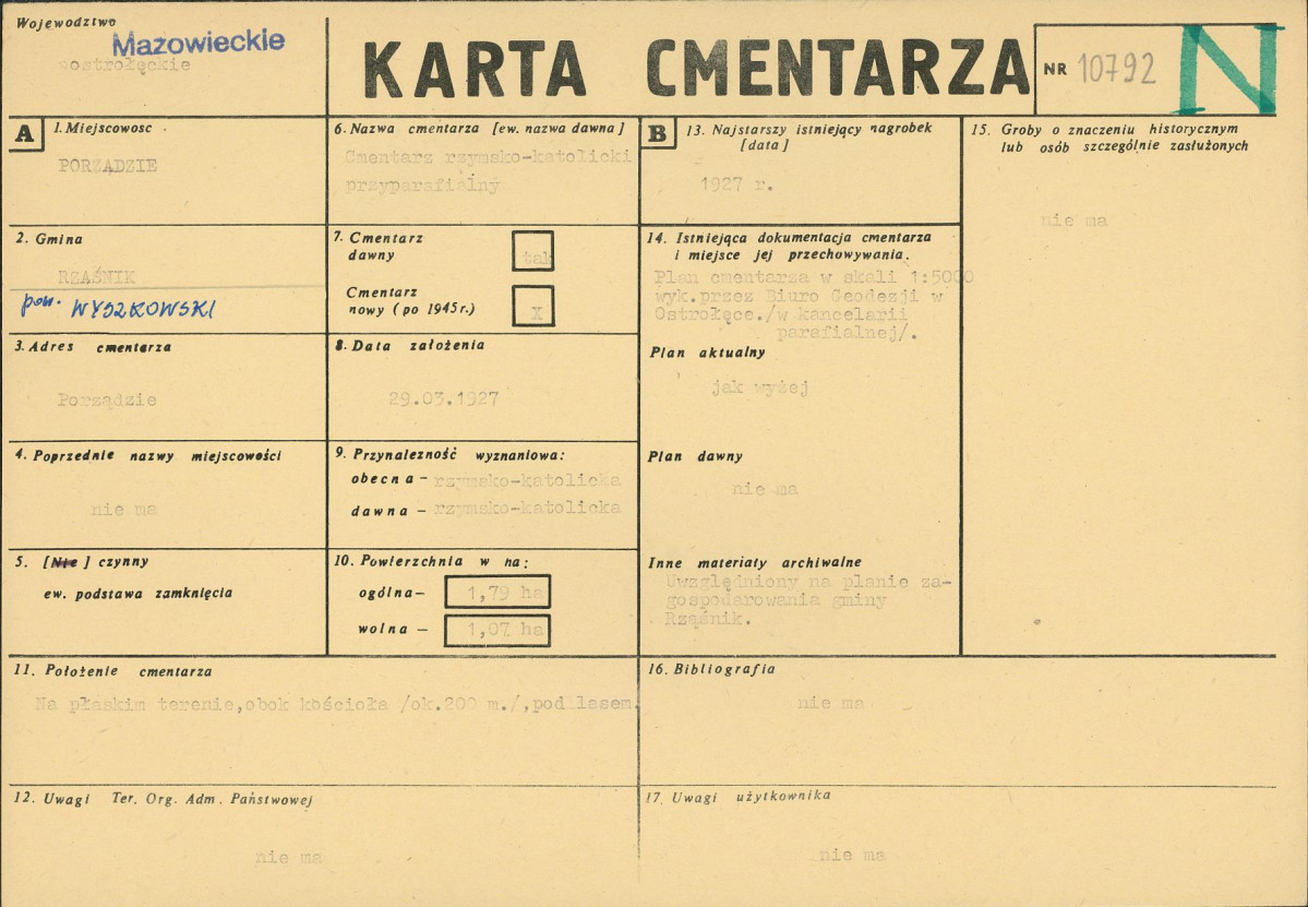 Karta cmentarza, skan nr 1