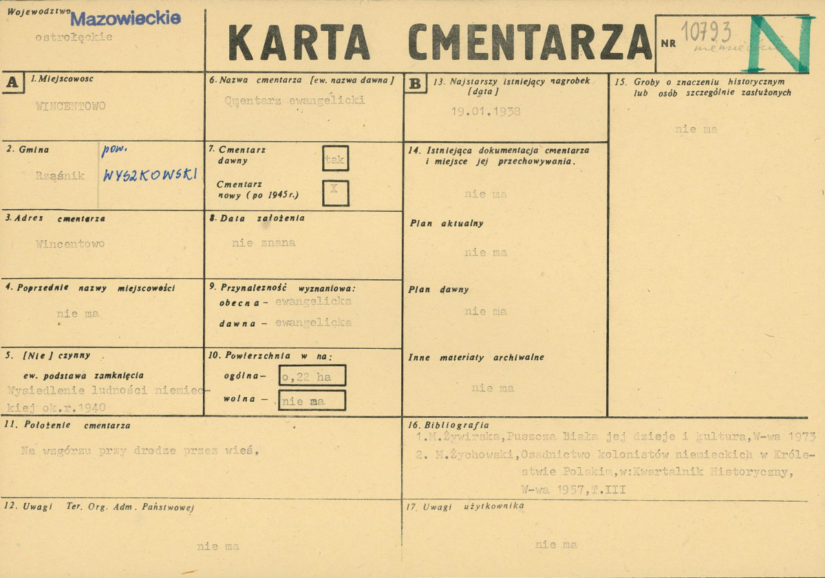 Karta cmentarza, skan nr 1