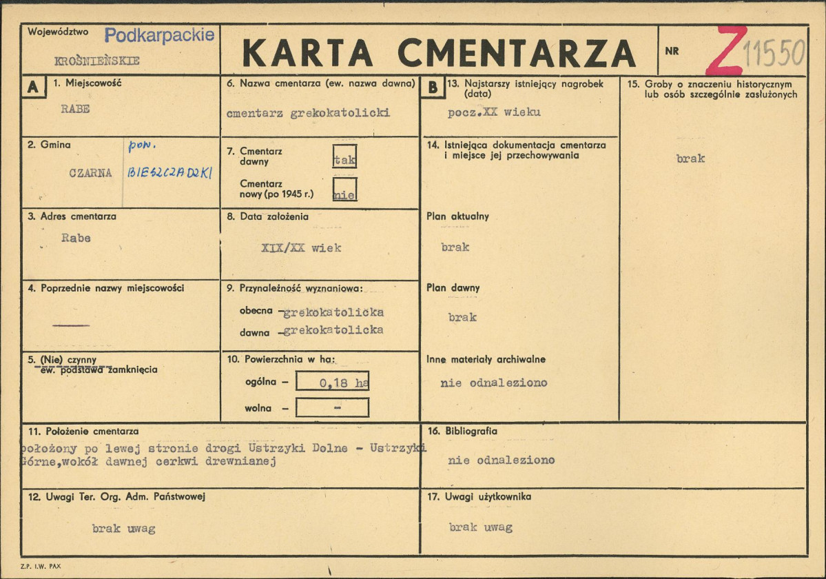 Karta cmentarza, skan nr 1