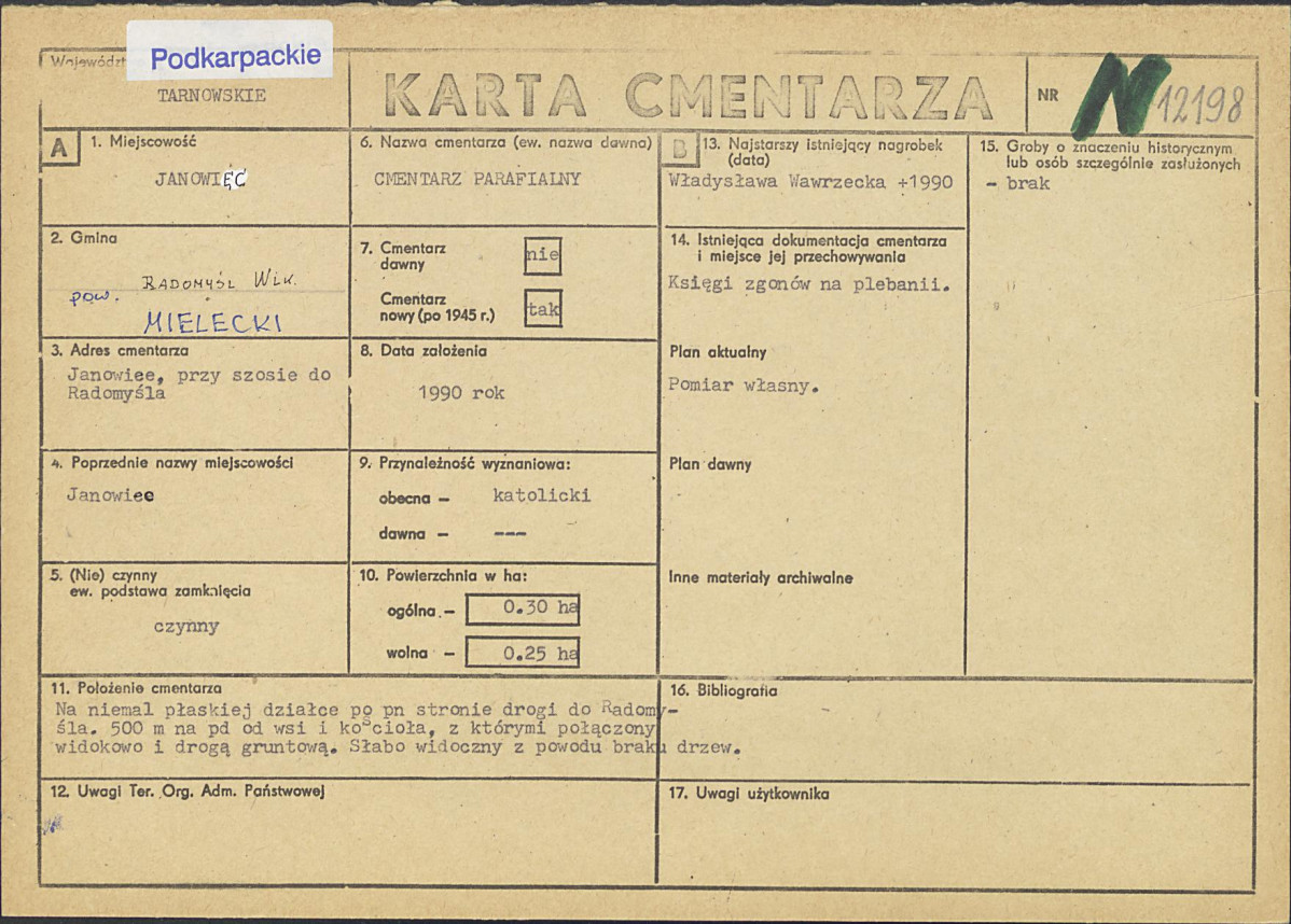 Karta cmentarza, skan nr 1