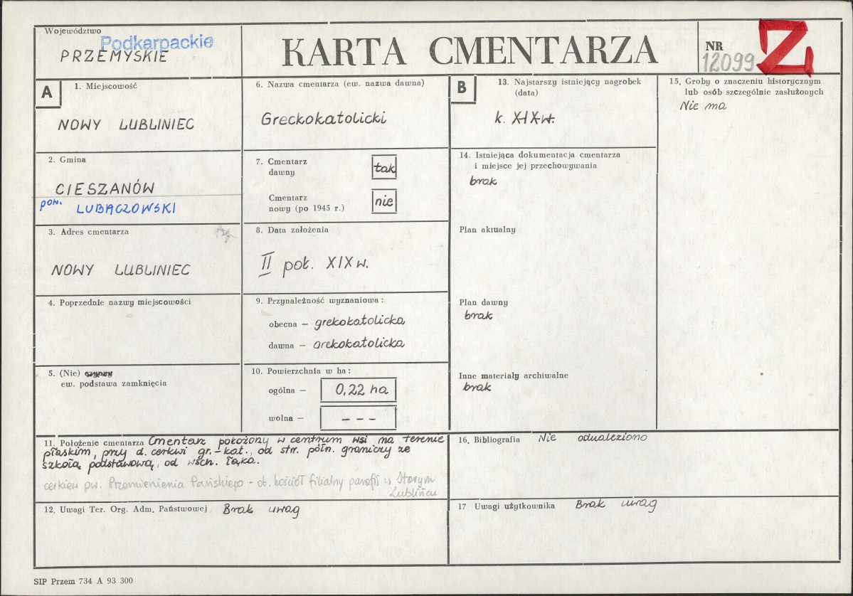 Karta cmentarza, skan nr 1