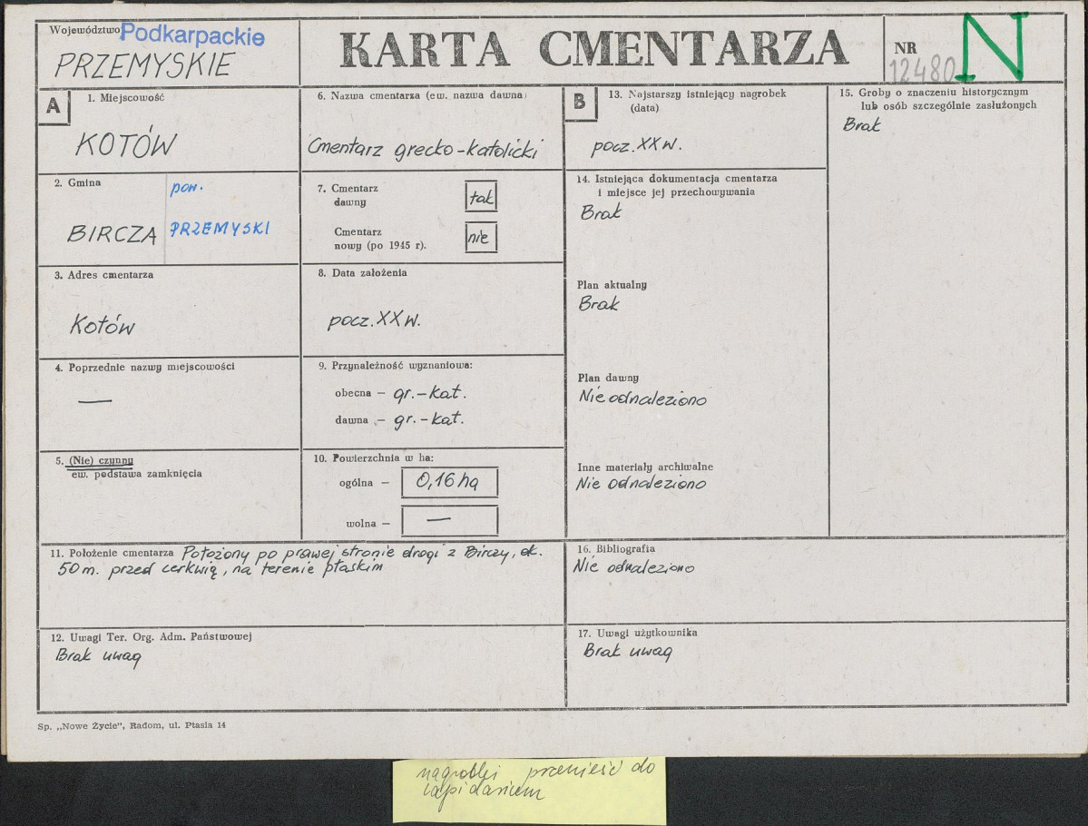 Karta cmentarza, skan nr 1