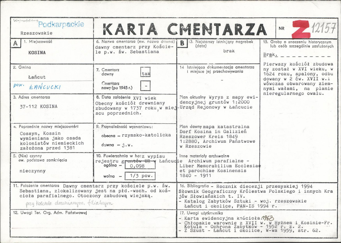 Karta cmentarza, skan nr 1