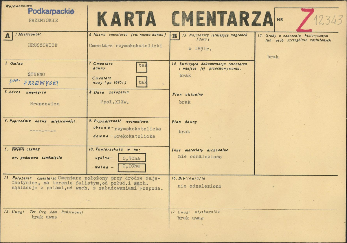 Karta cmentarza, skan nr 1