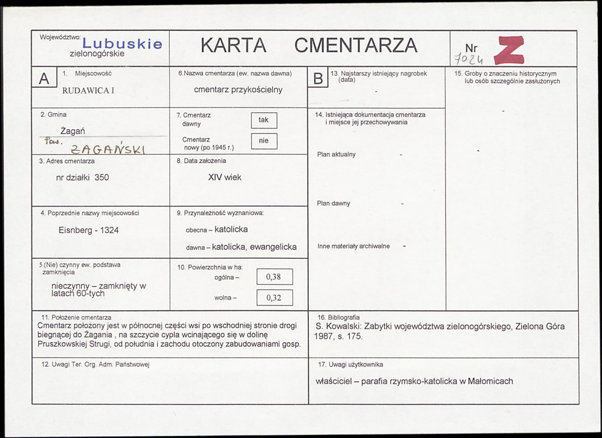 Karta cmentarza, skan nr 1