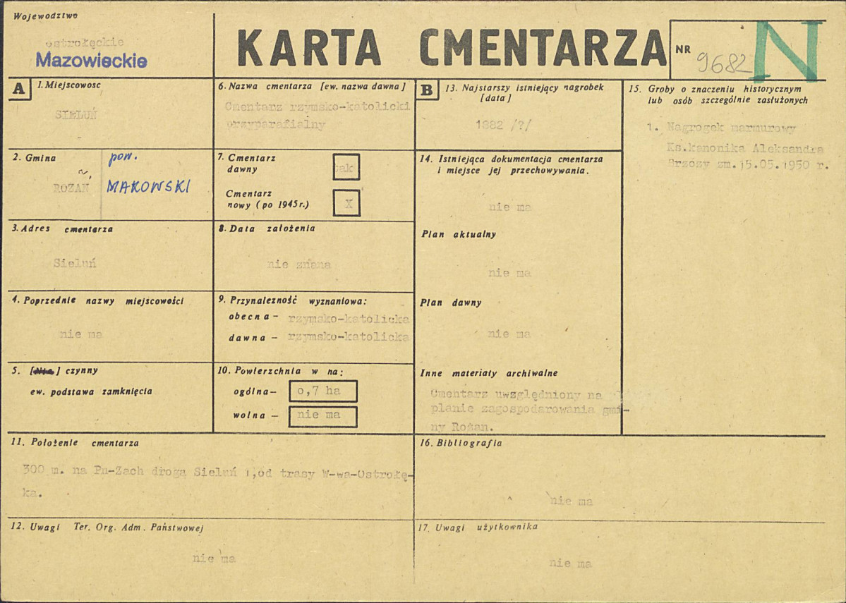 Karta cmentarza, skan nr 1