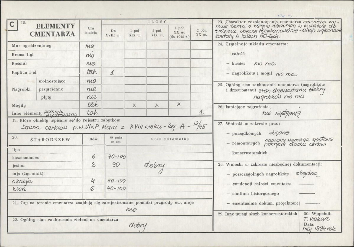 Karta cmentarza, skan nr 2