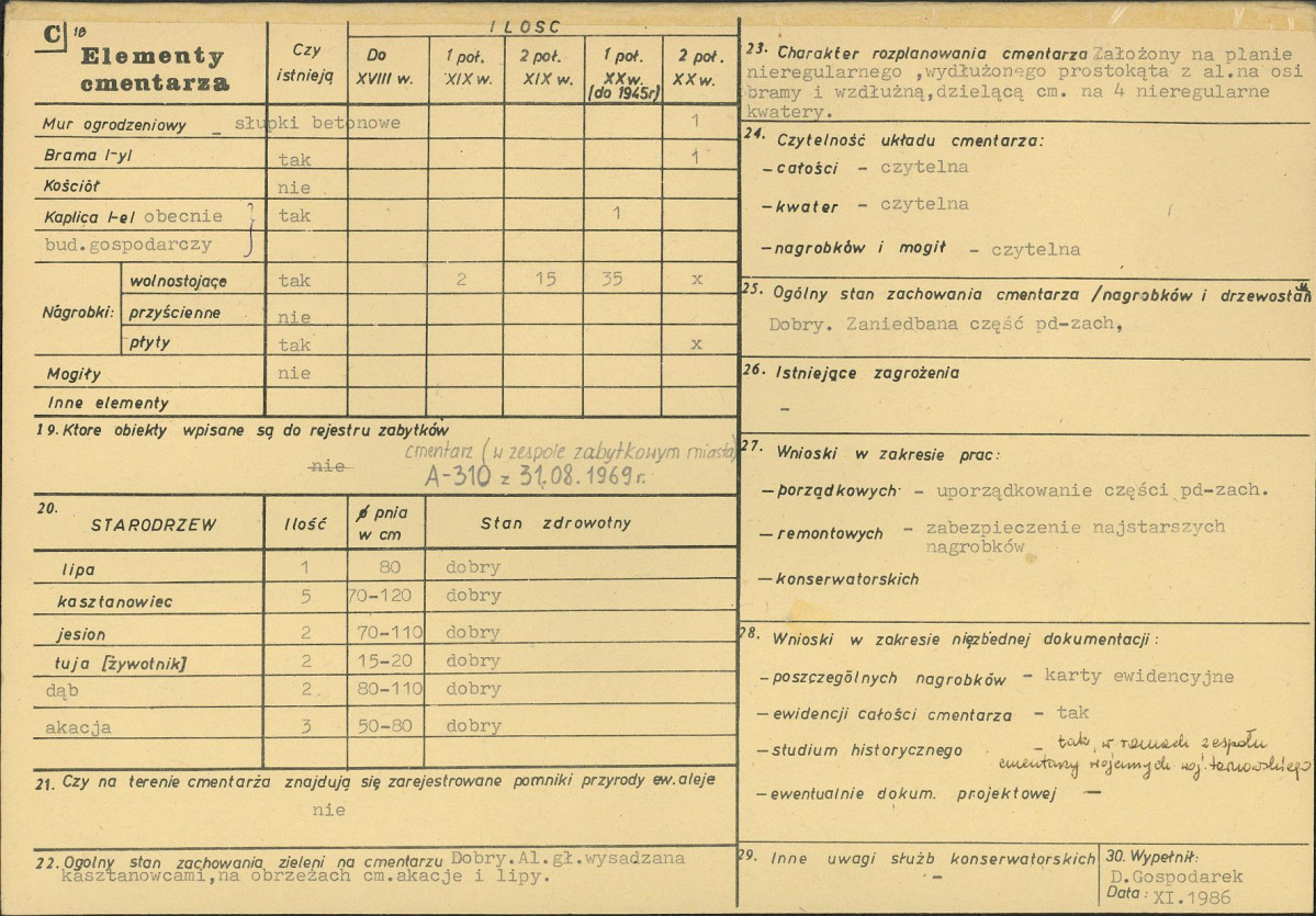Karta cmentarza, skan nr 2
