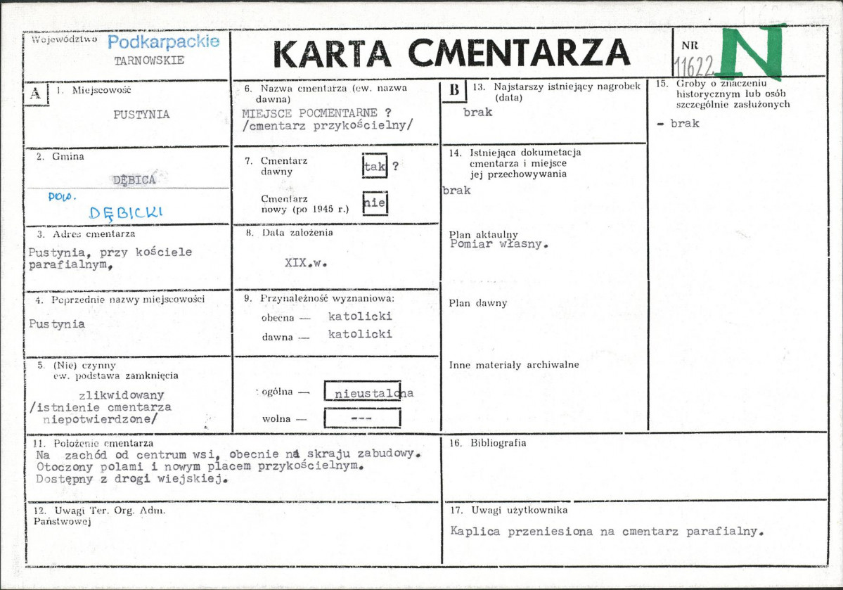 Karta cmentarza, skan nr 1