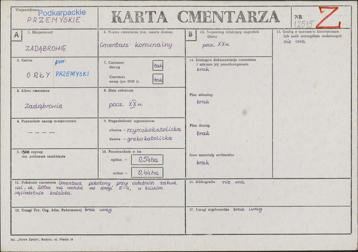 Karta cmentarza, skan nr 1