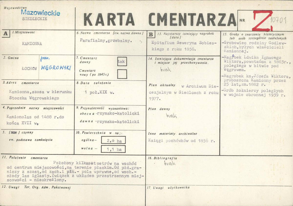 Karta cmentarza, skan nr 1