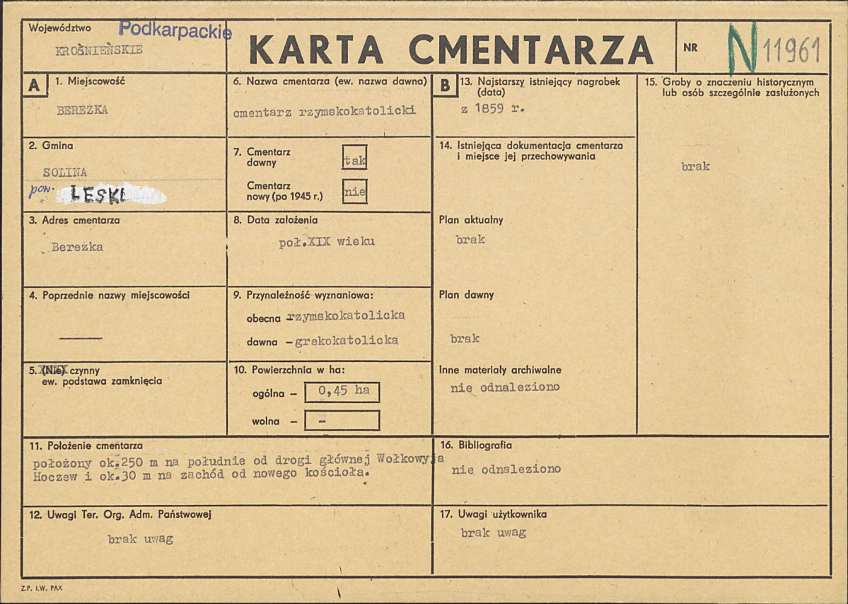 Karta cmentarza, skan nr 1
