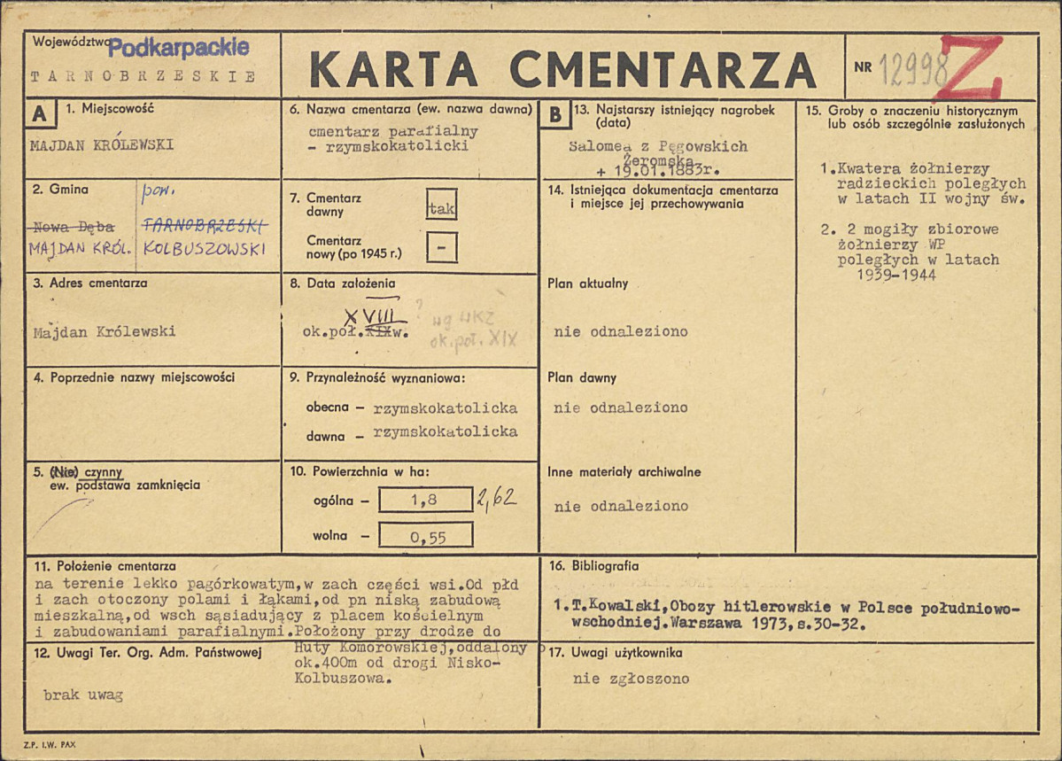 Karta cmentarza, skan nr 1
