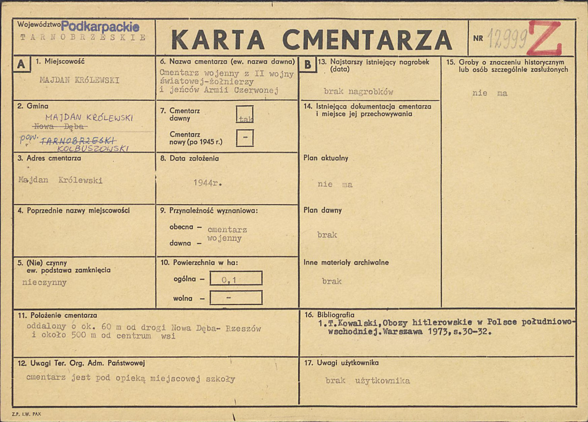 Karta cmentarza, skan nr 1