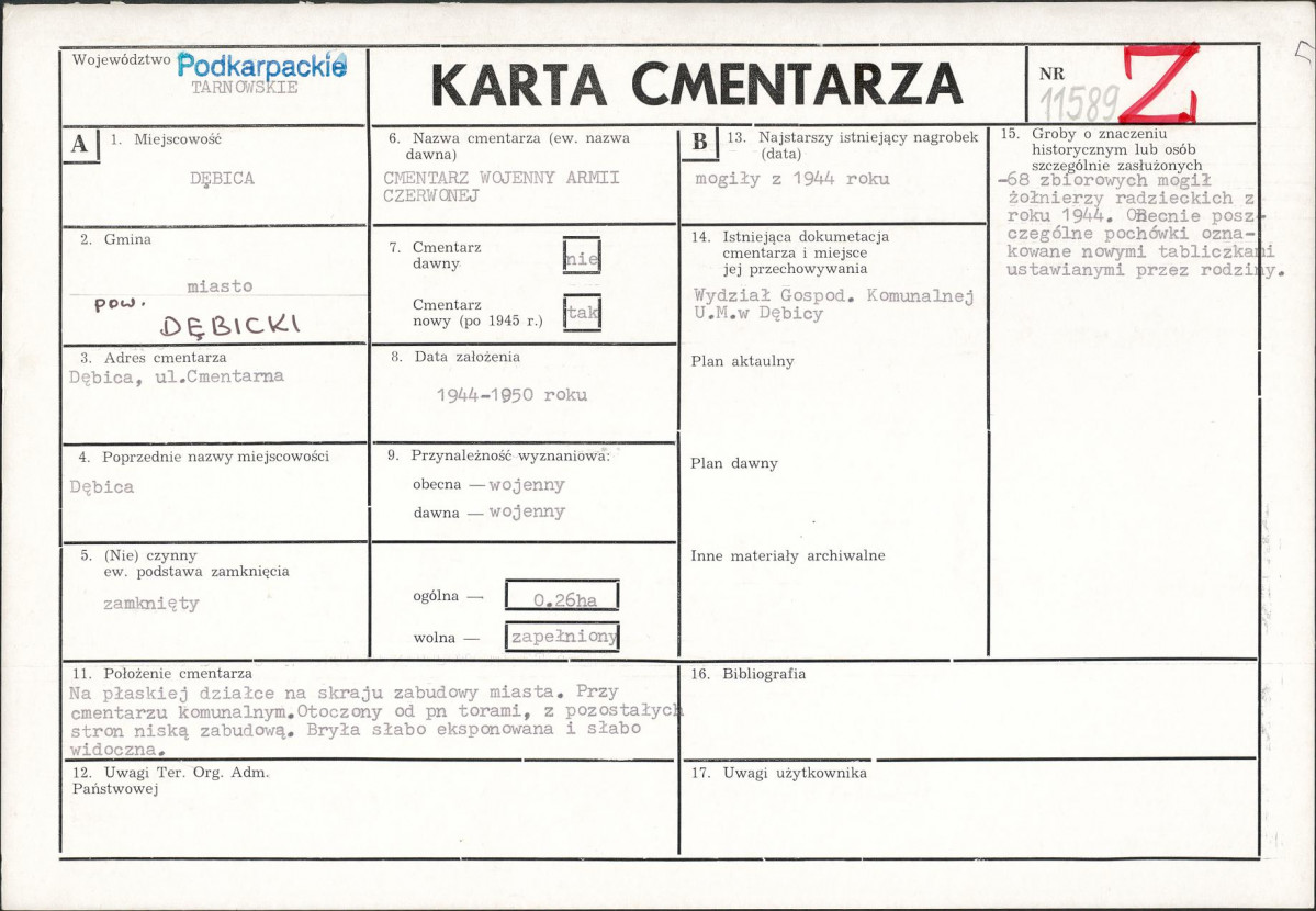 Karta cmentarza, skan nr 1
