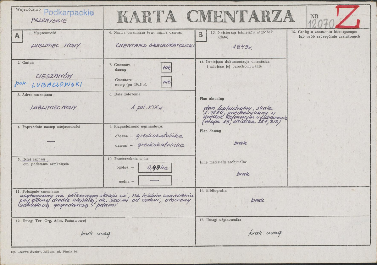 Karta cmentarza, skan nr 1