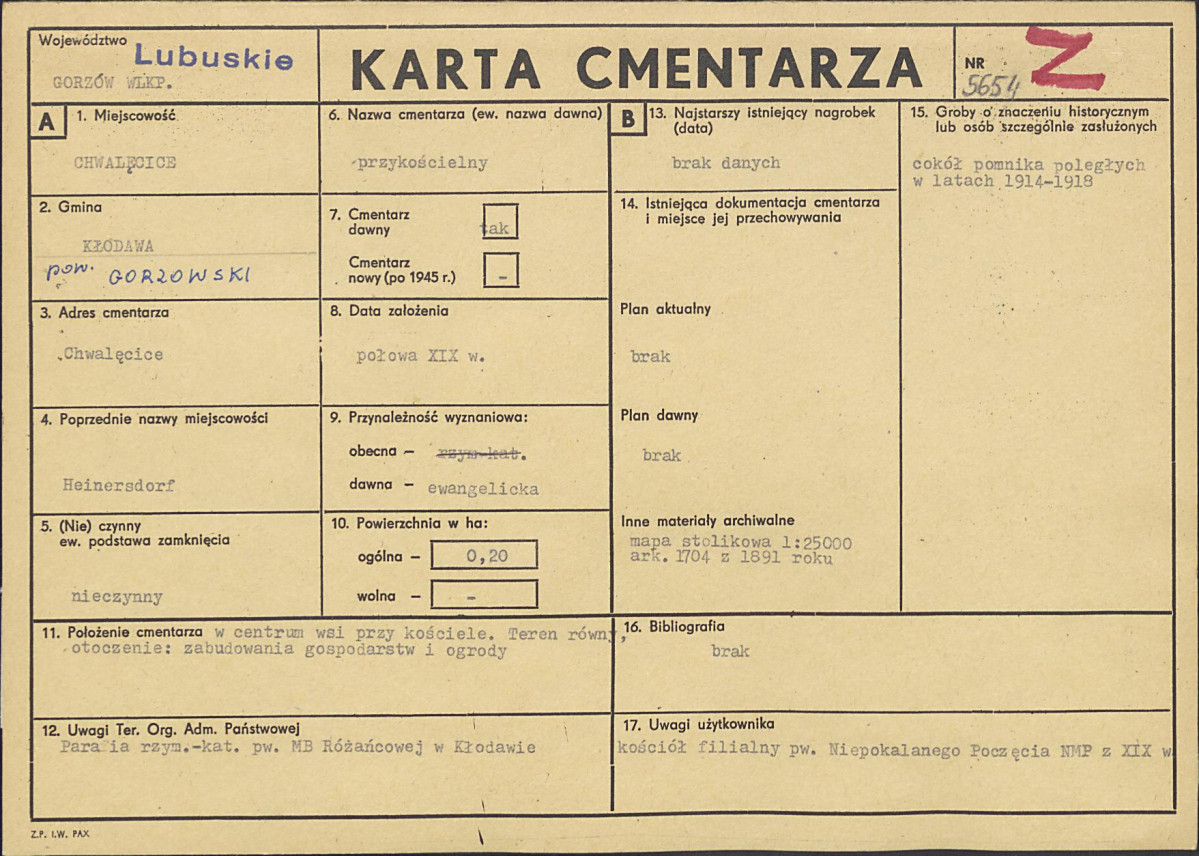 Karta cmentarza, skan nr 1