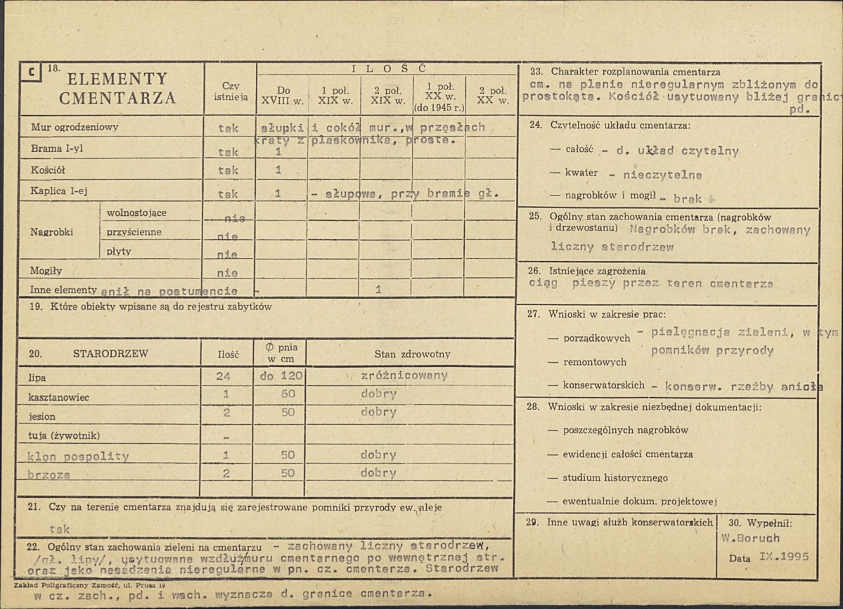 KC - Karta cmentarza, skan nr 2