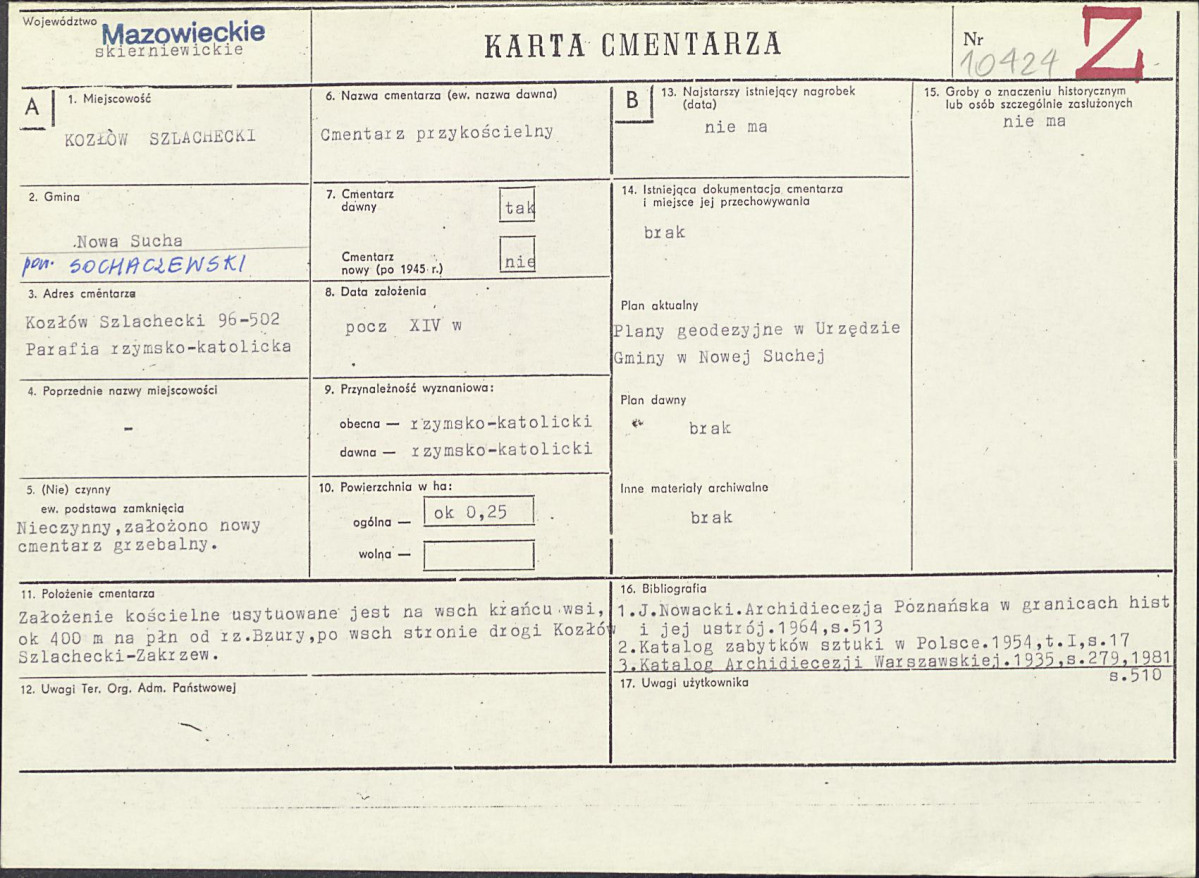 Karta cmentarza, skan nr 1