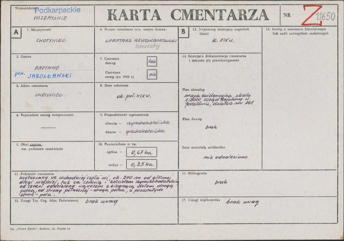 Karta cmentarza, skan nr 1