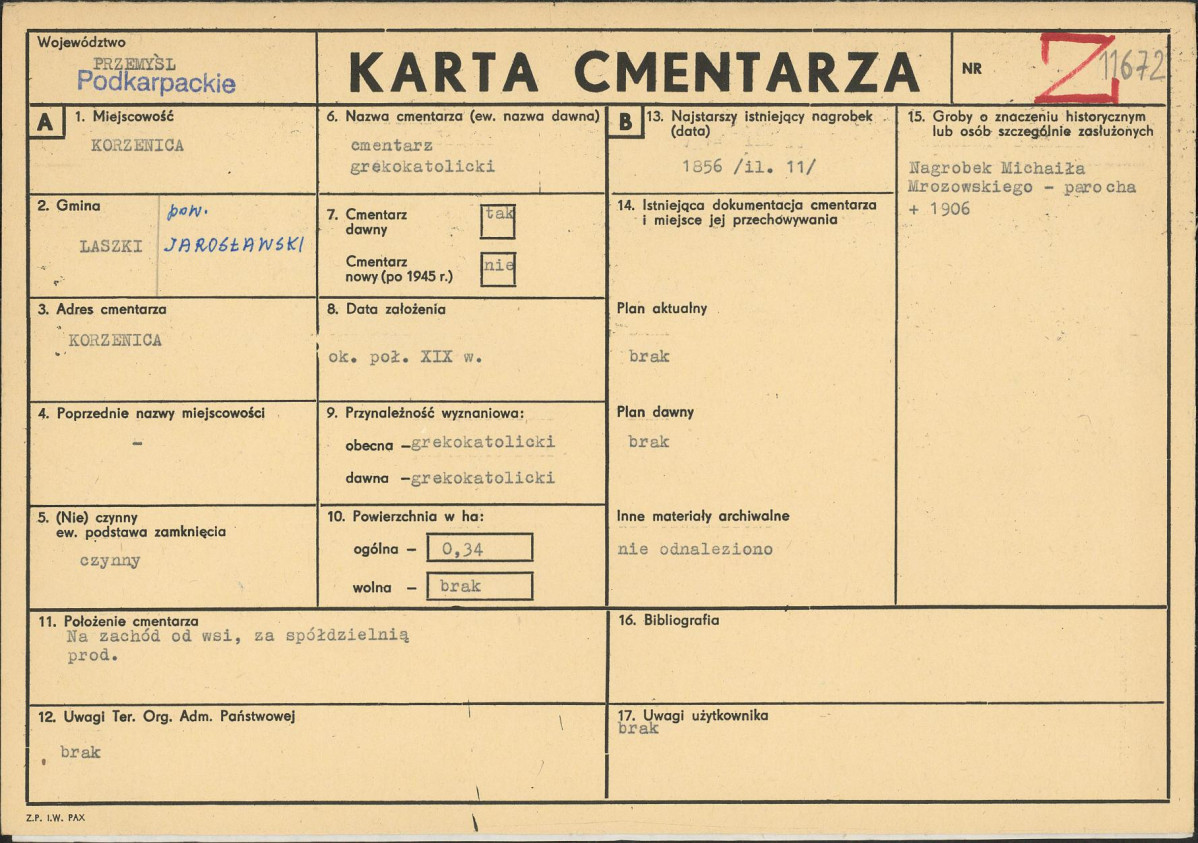 Karta cmentarza, skan nr 1