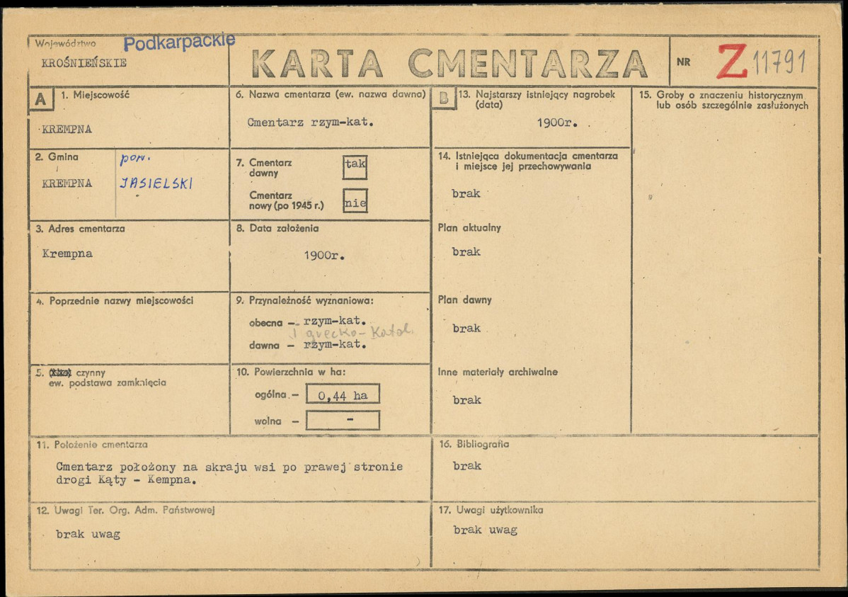 Karta cmentarza, skan nr 1