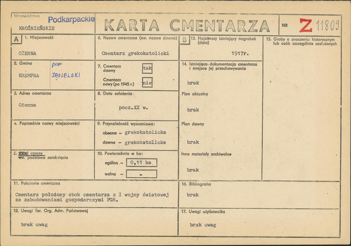 Karta cmentarza, skan nr 1