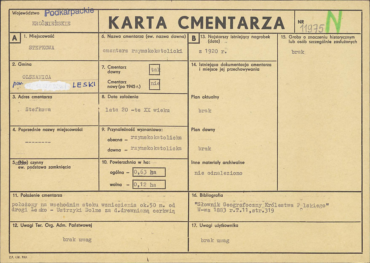 Karta cmentarza, skan nr 1