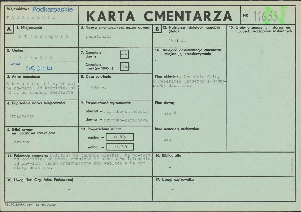 Karta cmentarza, skan nr 1