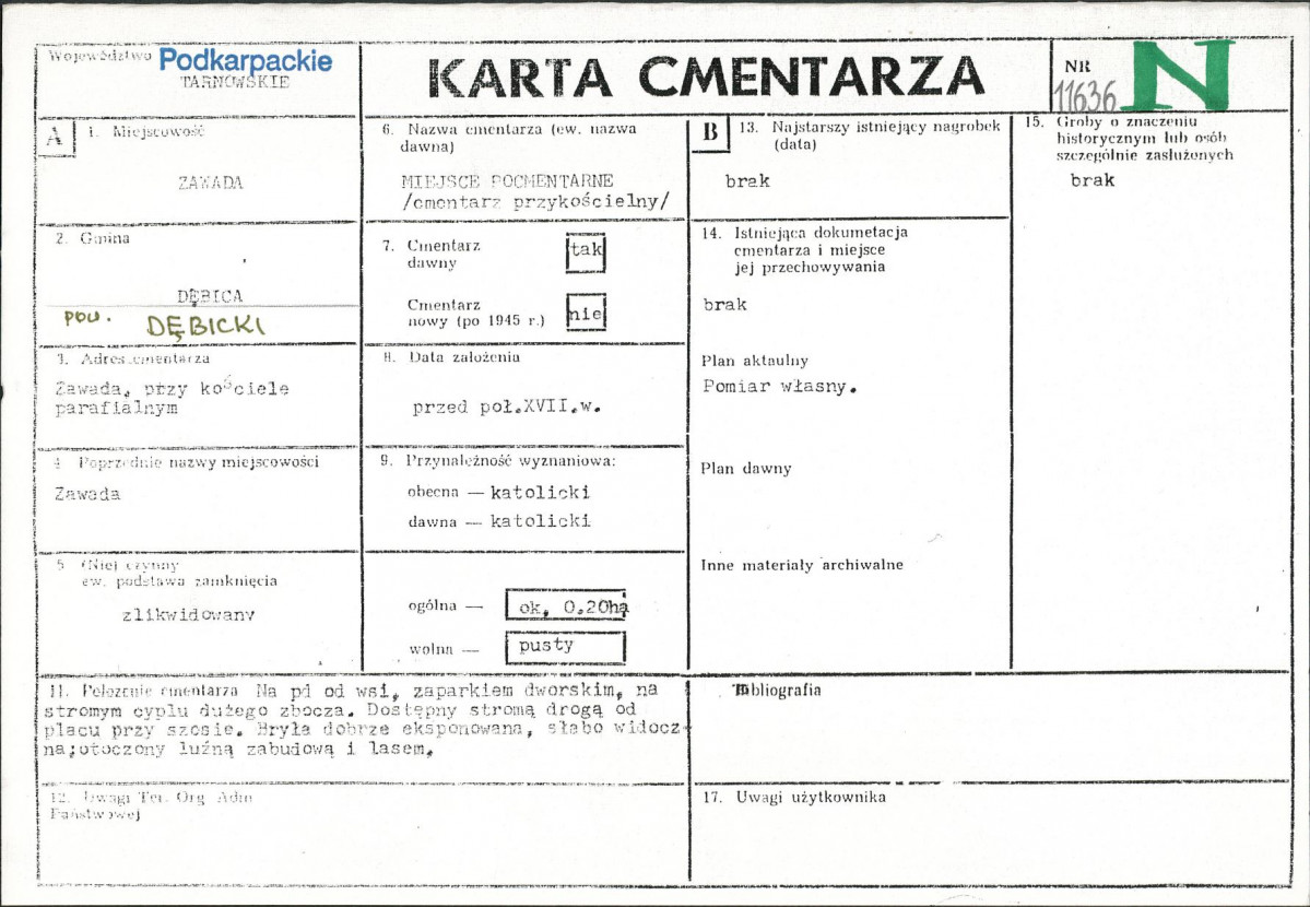Karta cmentarza, skan nr 1