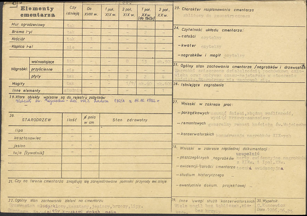 KC - Karta cmentarza, skan nr 2