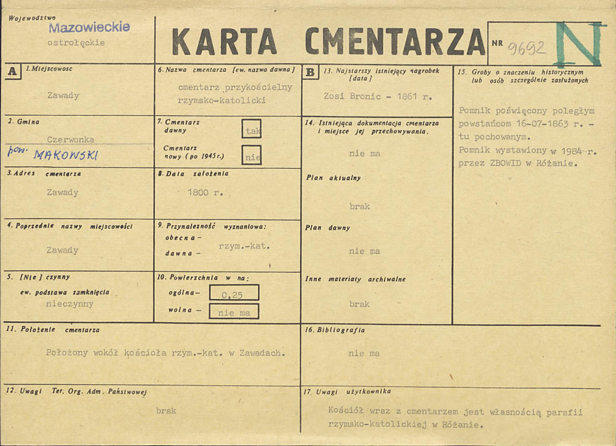 Karta cmentarza, skan nr 1