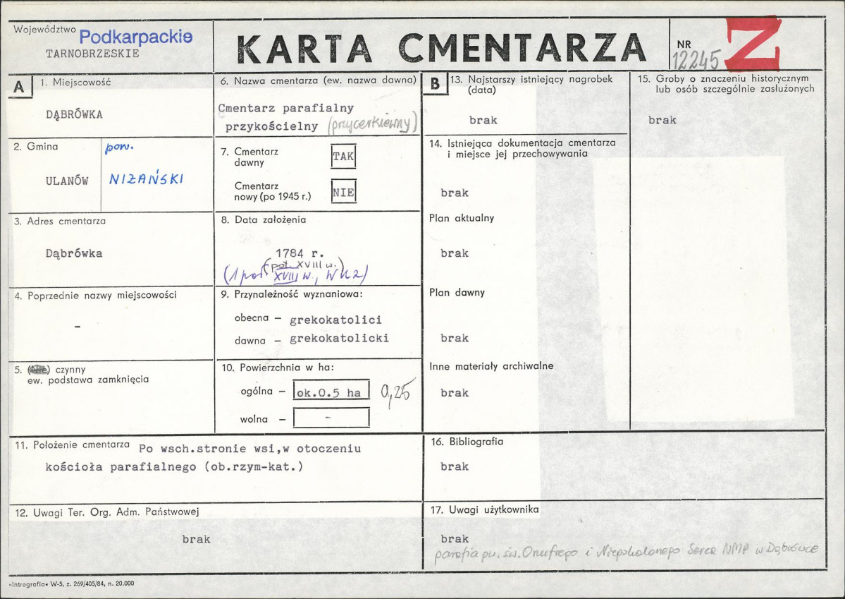Karta cmentarza, skan nr 1