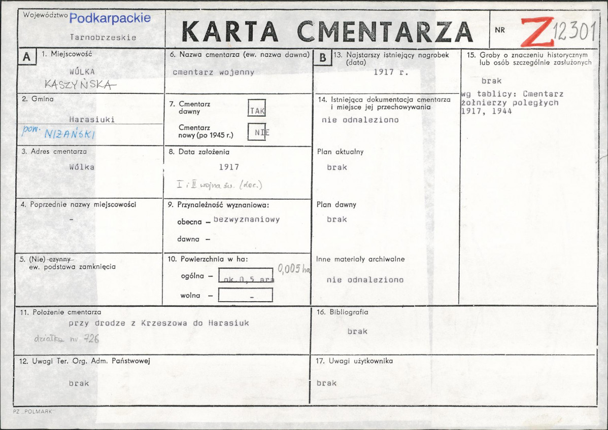 Karta cmentarza, skan nr 1