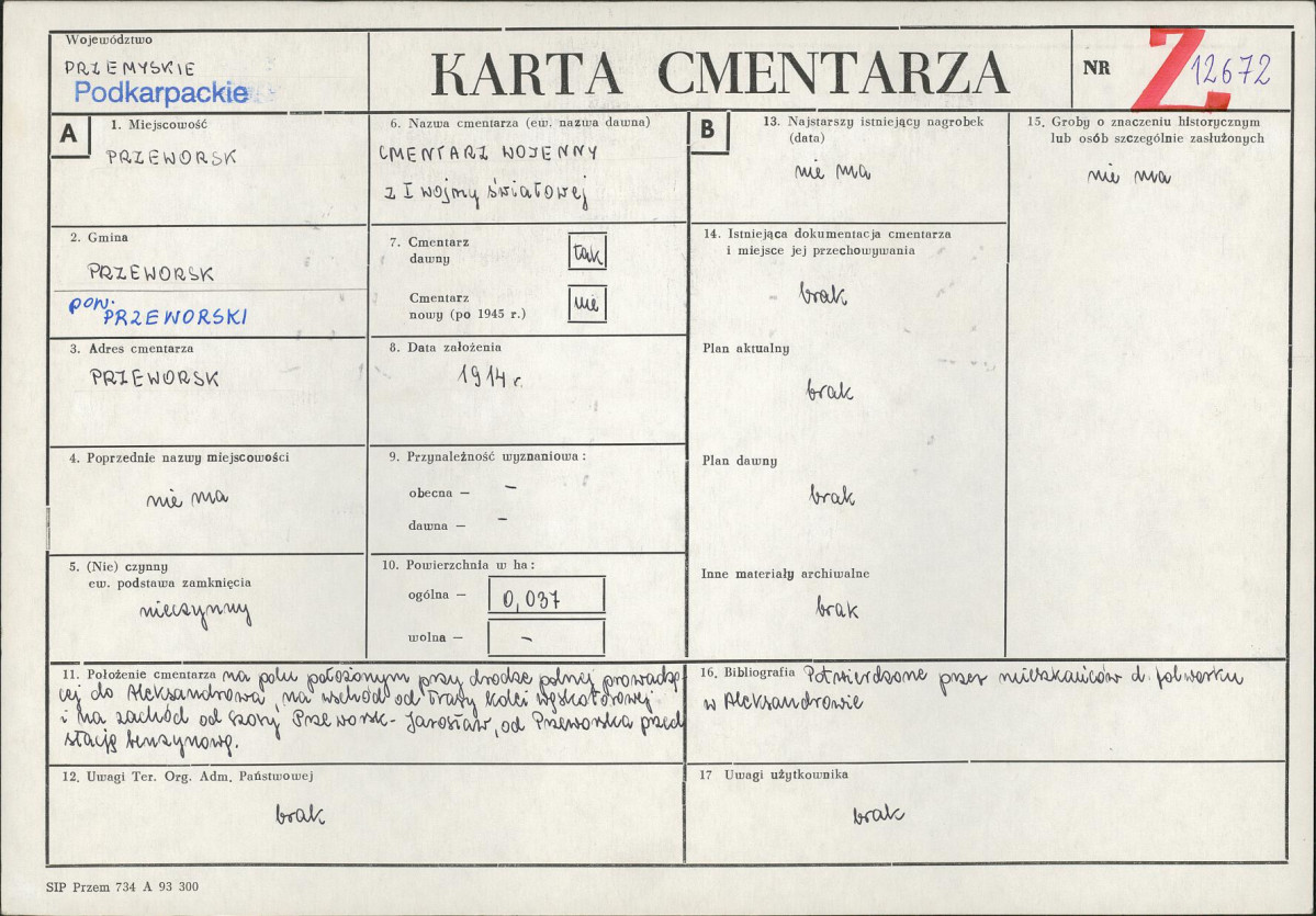 Karta cmentarza, skan nr 1