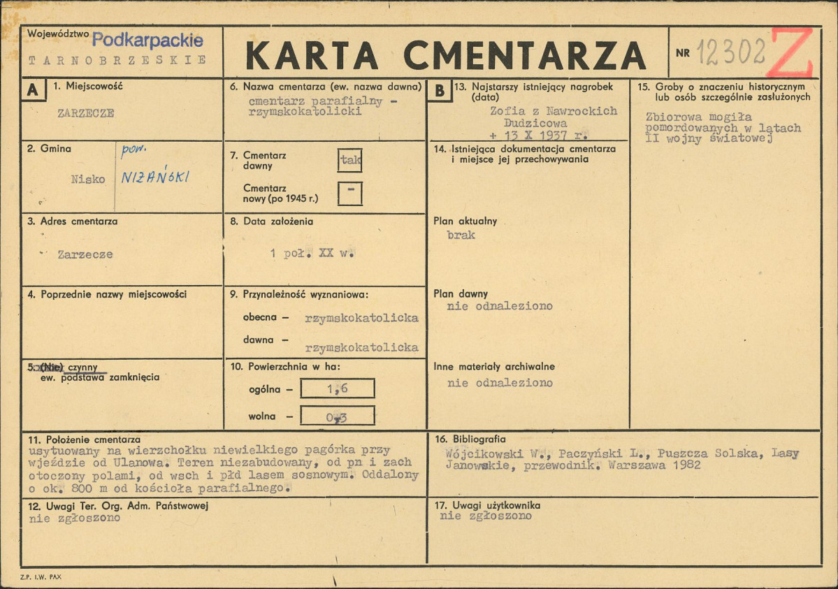 Karta cmentarza, skan nr 1