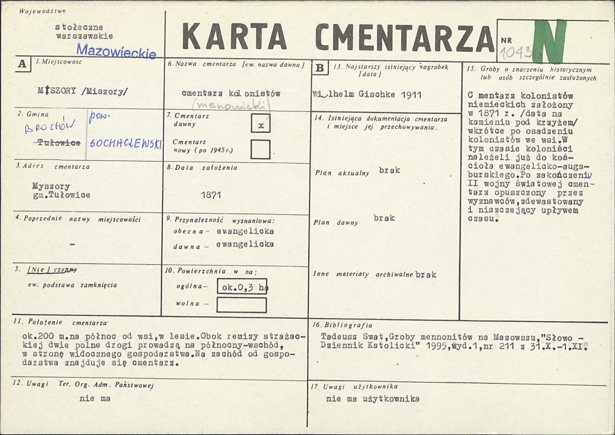 Karta cmentarza, skan nr 1