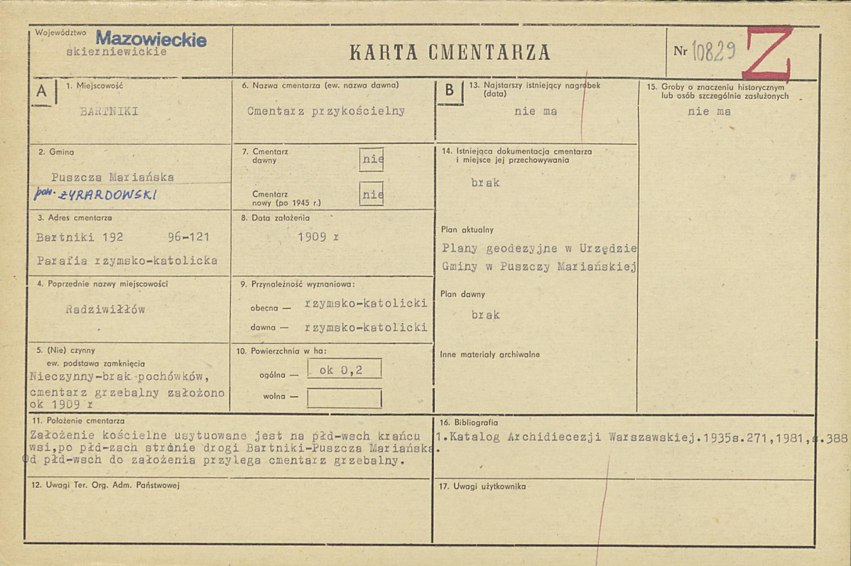 Karta cmentarza, skan nr 1