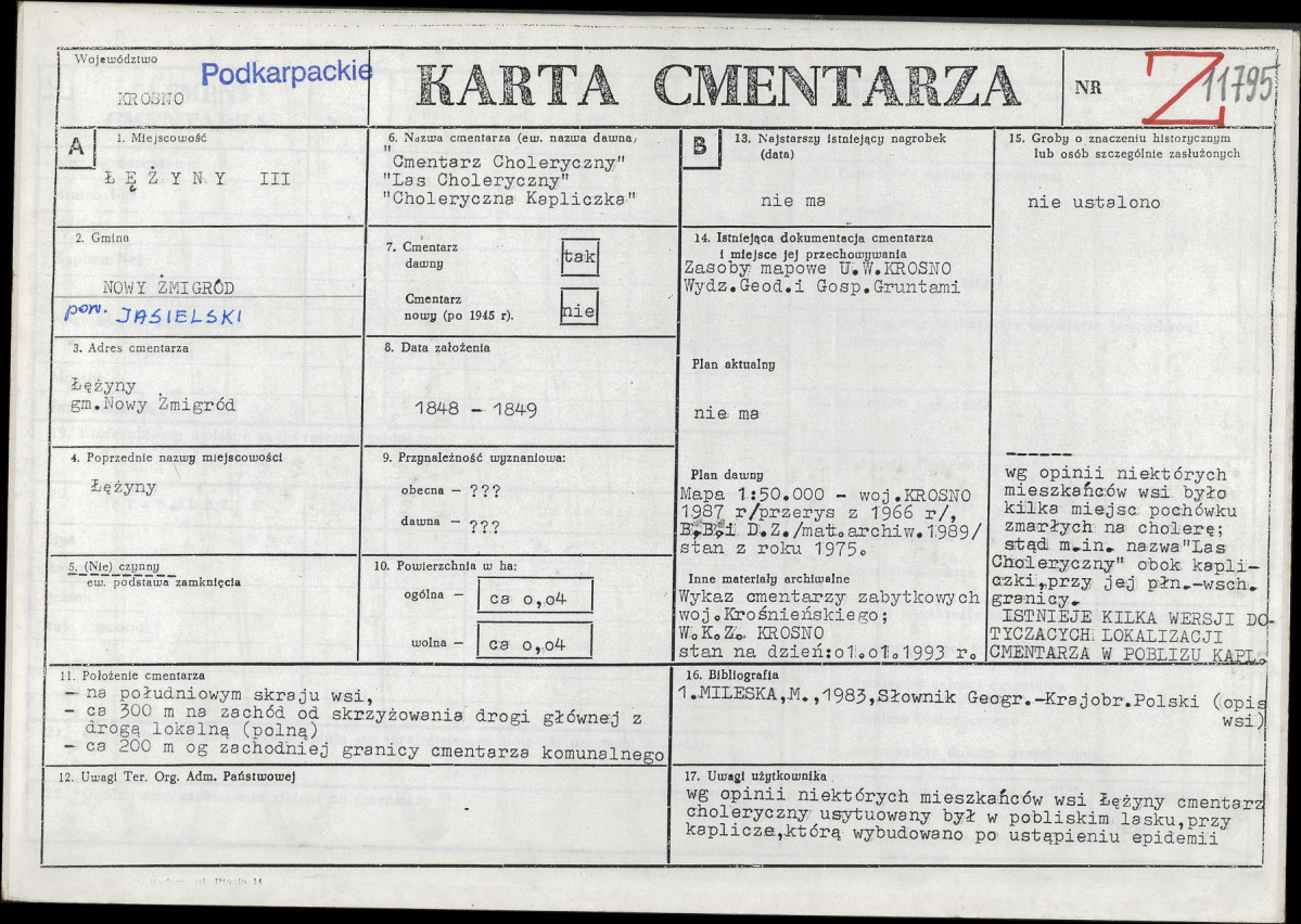 Karta cmentarza, skan nr 1