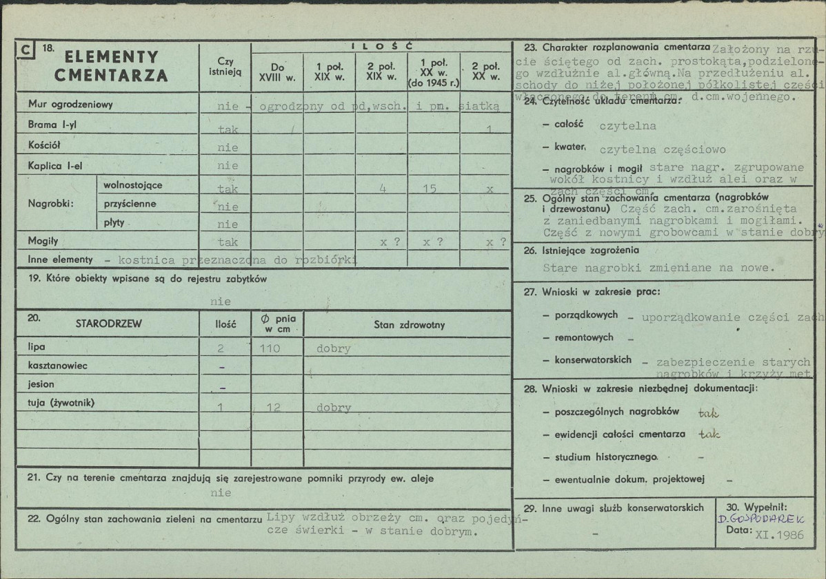 Karta cmentarza, skan nr 2