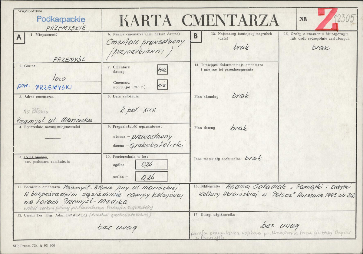Karta cmentarza, skan nr 1