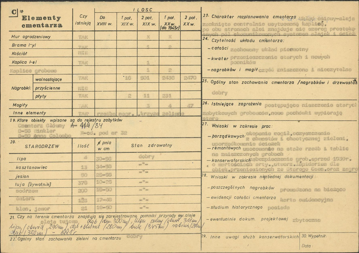 Karta cmentarza, skan nr 2