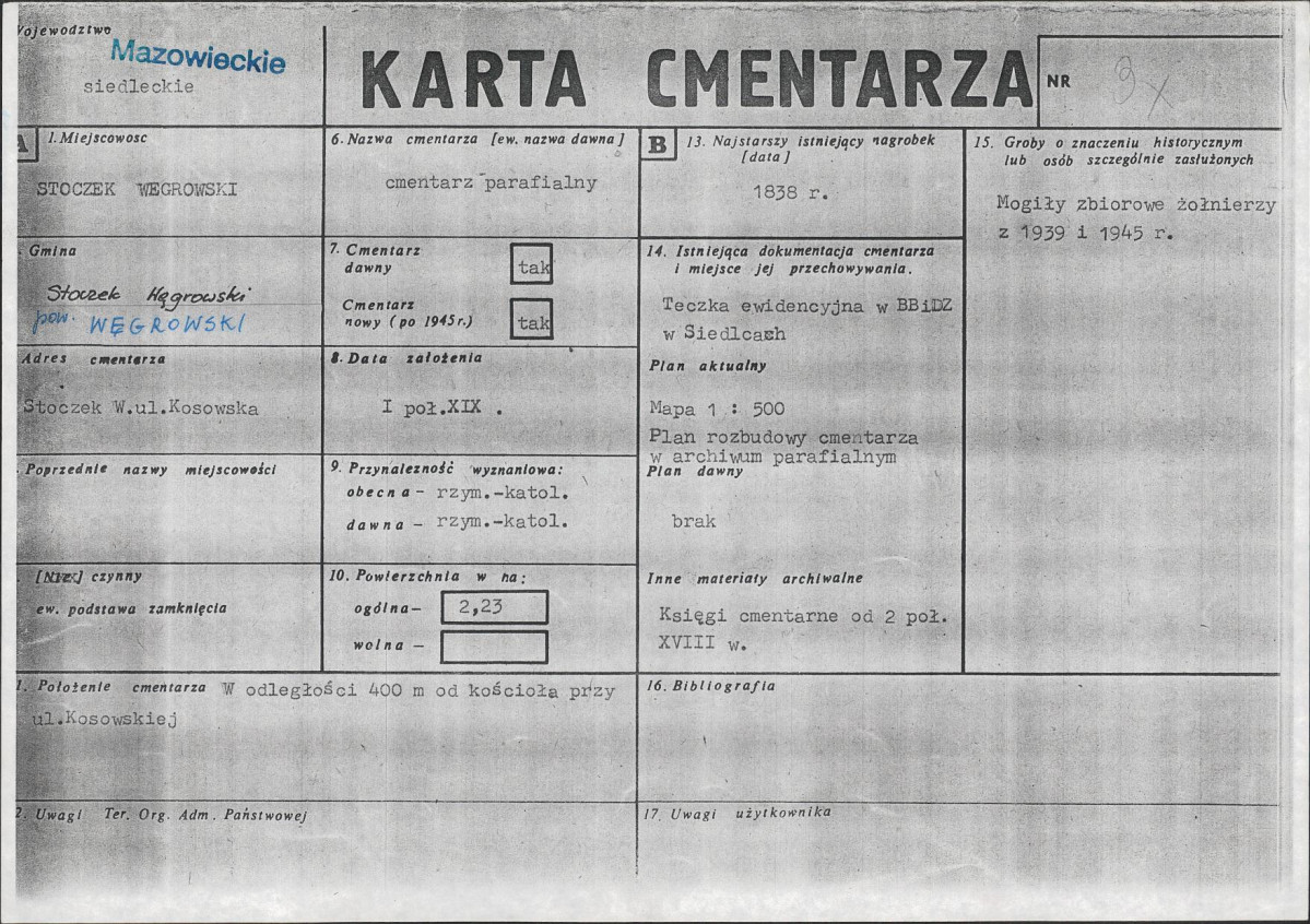 Karta cmentarza, skan nr 1