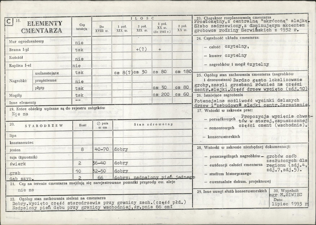 KC - Karta cmentarza, skan nr 2