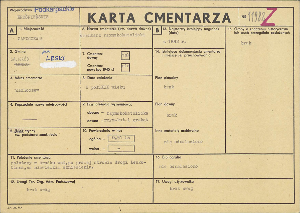 Karta cmentarza, skan nr 1