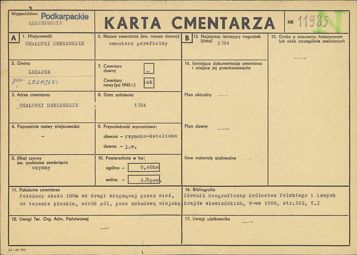 Karta cmentarza, skan nr 1