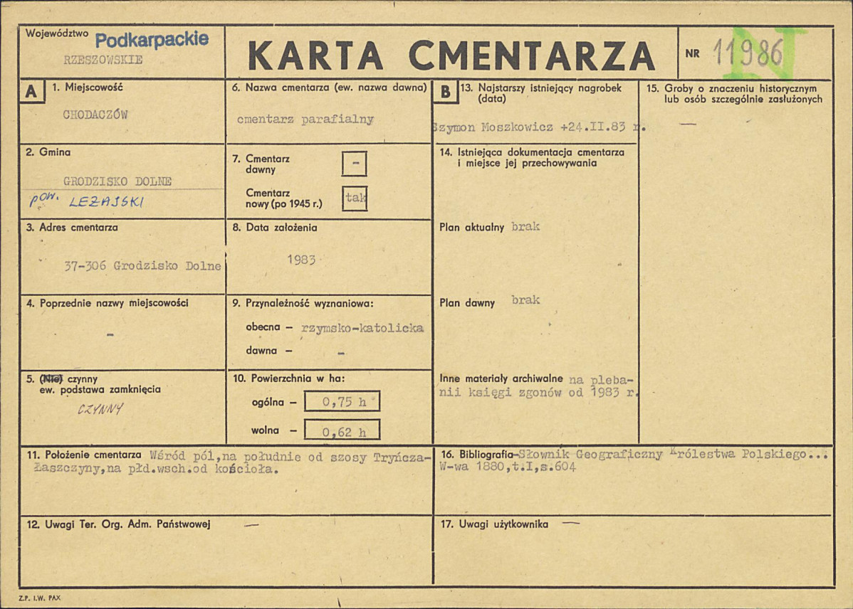 Karta cmentarza, skan nr 1