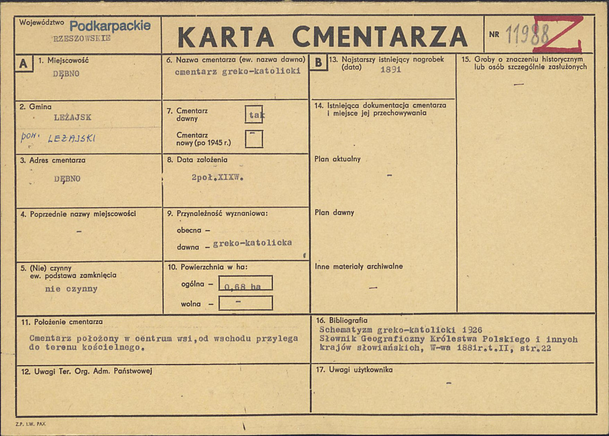 Karta cmentarza, skan nr 1
