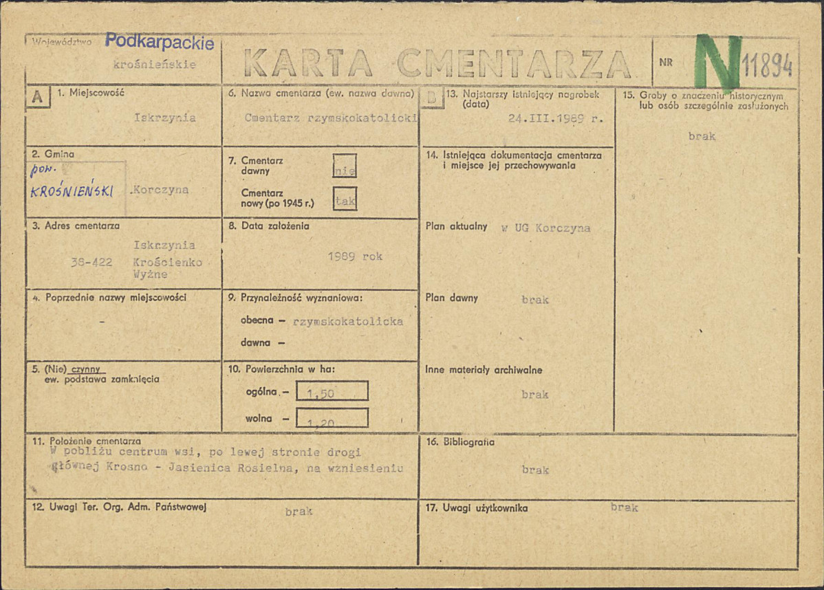 Karta cmentarza, skan nr 1